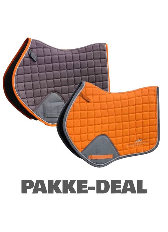 Pakkedeal - Schockemöhle Saddle Pad Power Jumping Oransje & Grå