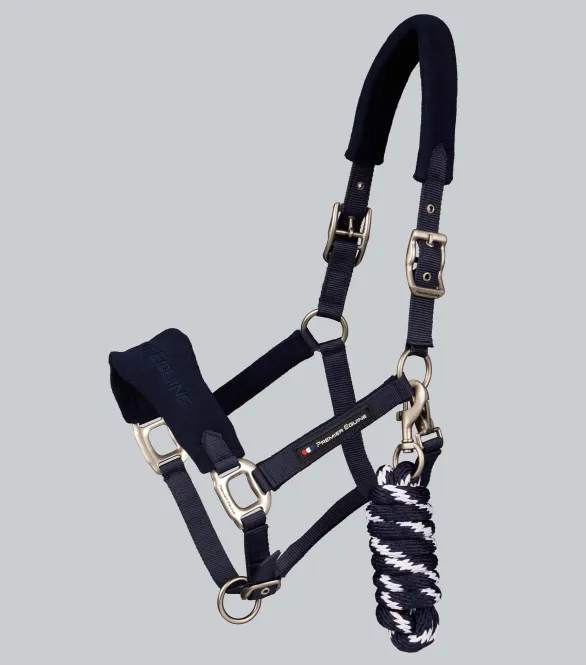Hovedbilde PE Fleece Padded Head Collar with Lead Rope Navy