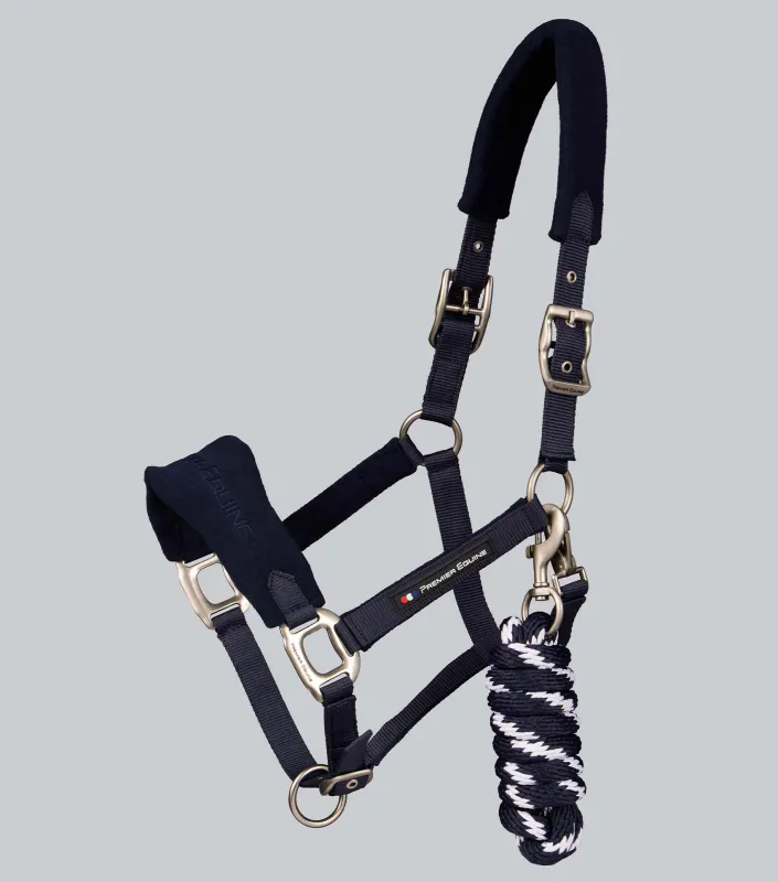 PE Fleece Padded Head Collar with Lead Rope Navy